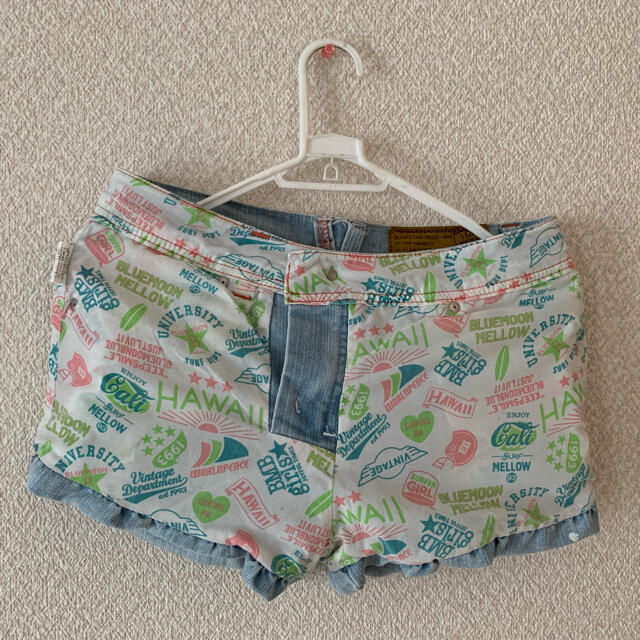 BLUE MOON BLUE(ブルームーンブルー)のブルームーンぶるーデニムショートパンツ キッズ/ベビー/マタニティのキッズ服女の子用(90cm~)(パンツ/スパッツ)の商品写真