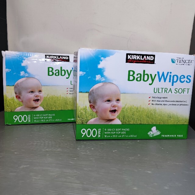 Baby Wipes ベビーワイプおしりふき　900枚x2箱セット