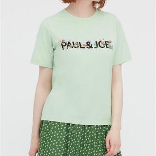 ユニクロ(UNIQLO)のユニクロ　ポール&ジョーUTグラフィックTシャツ　グリーン　M(Tシャツ(半袖/袖なし))