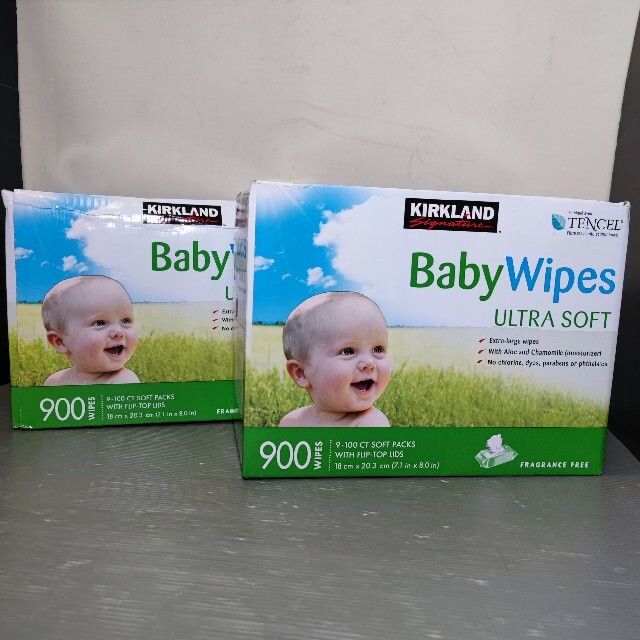 Baby Wipes ベビーワイプおしりふき　900枚x2箱セット