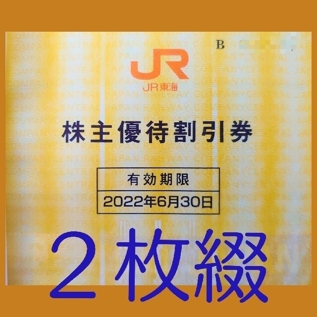 JR(ジェイアール)のJR東海 株主優待券 2枚綴 東海旅客鉄道 有効期限2022年6月30日 チケットの優待券/割引券(その他)の商品写真