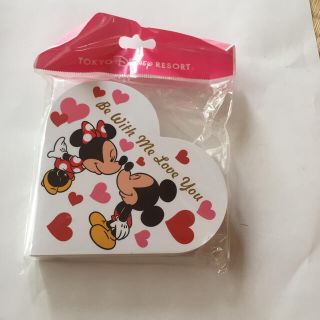 ディズニー(Disney)の最終値下げ ディズニー　ハート型メモ　ミッキー&ミニー(ノート/メモ帳/ふせん)