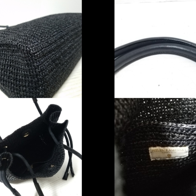 HELEN KAMINSKI(ヘレンカミンスキー)のヘレンカミンスキー美品  - 黒 ラフィア レディースのバッグ(トートバッグ)の商品写真