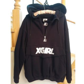 X-girl STARTER BLACK LABEL ハーフジップ パーカー-