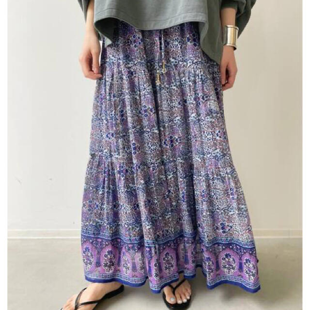 【BLUE BOHEME/ブルー ボヘム】Cotton Tiered Skirt94総丈