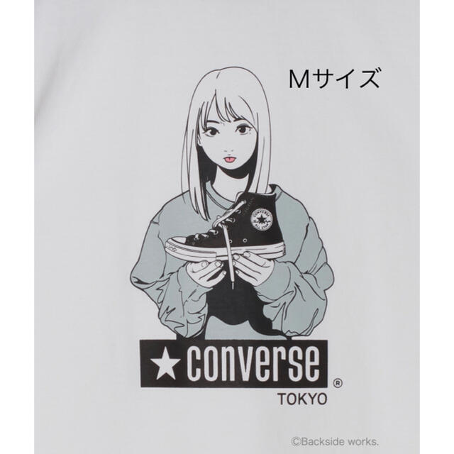 CONVERSE(コンバース)のCONVERSE Backside works. 履かないの？ TシャツＭサイズ メンズのトップス(Tシャツ/カットソー(半袖/袖なし))の商品写真