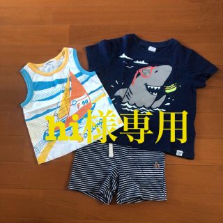 ベビーギャップ(babyGAP)のTシャツ＆短パン　オマケでタンクトップ　3点セット(Ｔシャツ)