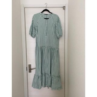 ザラ(ZARA)のZARA ギンガムチェックワンピース(ロングワンピース/マキシワンピース)