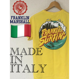 フランクリンアンドマーシャル(FRANKLIN&MARSHALL)のフランクリンマーシャル サーフ シングルステッチ 黄色 S(Tシャツ/カットソー(半袖/袖なし))