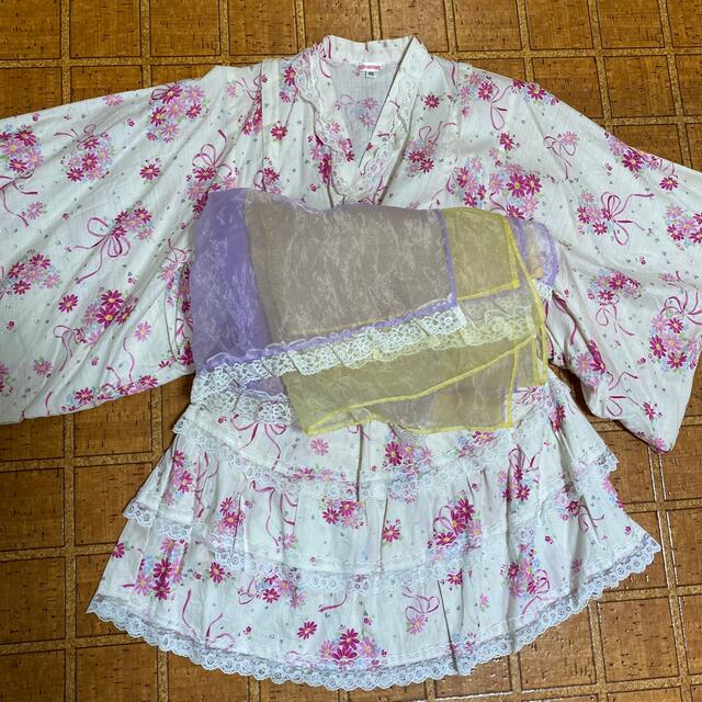 浴衣ドレスタイプ　140 キッズ/ベビー/マタニティのキッズ服女の子用(90cm~)(甚平/浴衣)の商品写真