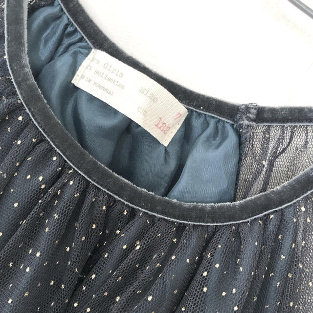 ZARA KIDS(ザラキッズ)のZARA  kids キッズ　ドレス　ワンピ　きらきら　グリーン キッズ/ベビー/マタニティのキッズ服女の子用(90cm~)(ワンピース)の商品写真