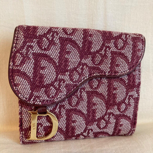 Dior クリスチャン ディオール サドル トロッター柄 二つ折り財布 極美