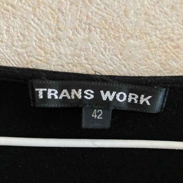 TRANS WORK(トランスワーク)の【中古品】レディース/トップス/Tシャツ/ブラウス/七分袖/ブラック レディースのトップス(Tシャツ(長袖/七分))の商品写真