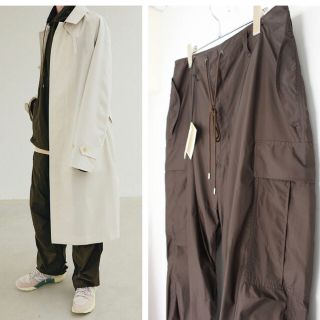 コモリ(COMOLI)の21ss auralee  NYLON FATIGUE PANTS ﾌﾞﾗｳﾝ(ワークパンツ/カーゴパンツ)