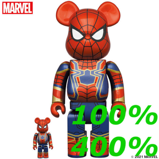 BE@RBRICK IRON SPIDER DEADPOOL 100% 400%