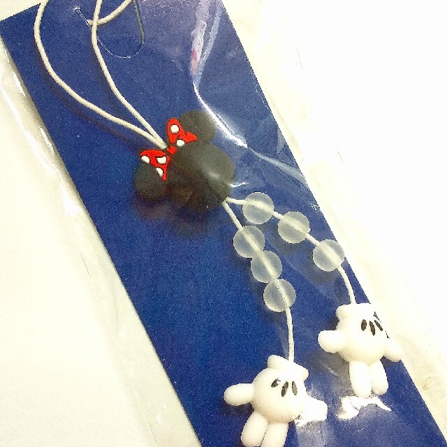 ミニーマウス(ミニーマウス)のミニーストラップ 袋には汚れあります ハンドメイドのアクセサリー(キーホルダー/ストラップ)の商品写真