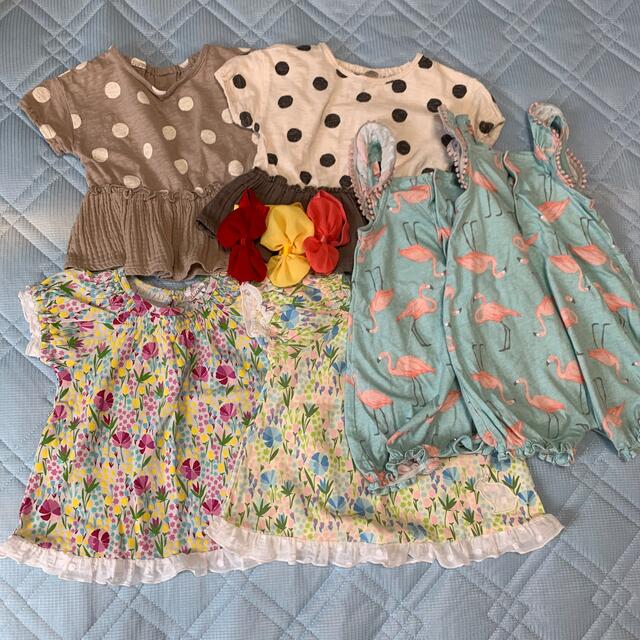 女の子洋服セット　双子服　サイズ80（5月末まで） キッズ/ベビー/マタニティのベビー服(~85cm)(その他)の商品写真