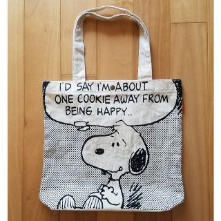 スヌーピー(SNOOPY)のスヌーピー　SNOOPY　トートバッグ　ホック　ポケット　中古(トートバッグ)