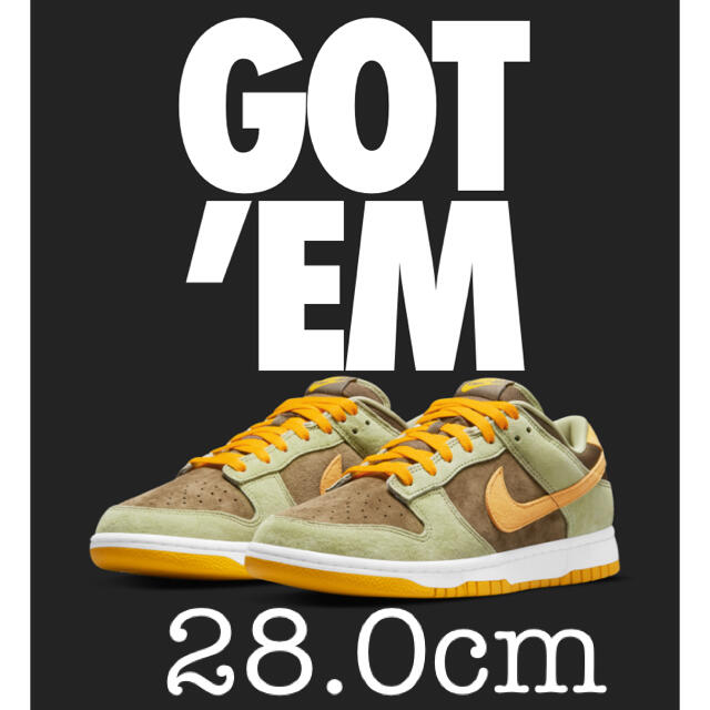 28.0cm nike dunk low dusty olive