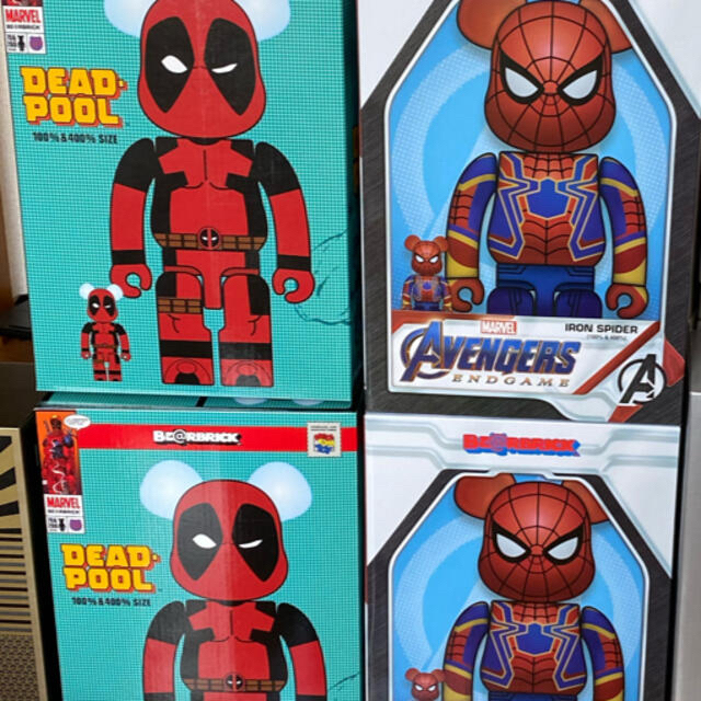 be@rbrick iron spider deadpool 100%&400%