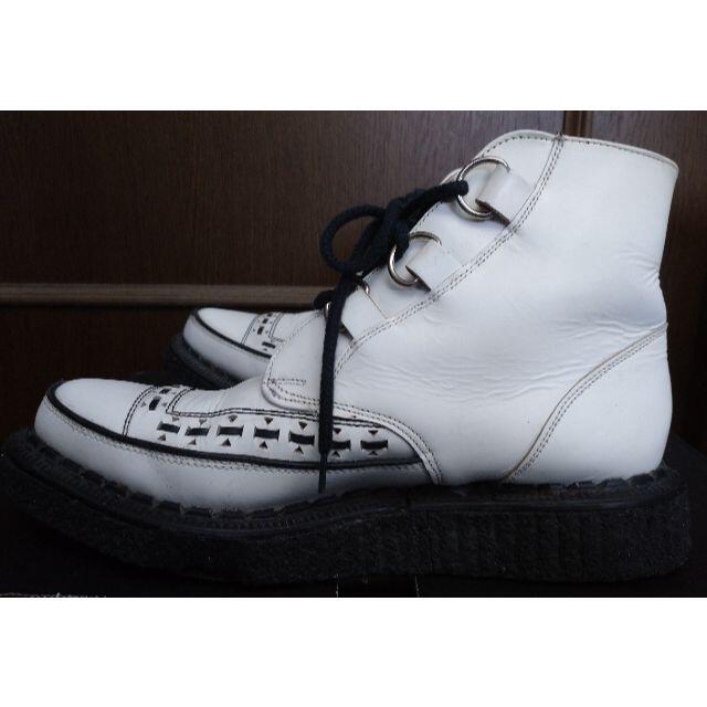 GEORGE COX(ジョージコックス)のジョージコックス13394ホワイトレザーブラックインターレース メンズの靴/シューズ(ブーツ)の商品写真
