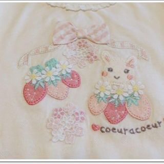 クーラクール(coeur a coeur)の◆新品◆クーラクール　初夏　半袖Tシャツ　イチゴ　95　白(Tシャツ/カットソー)