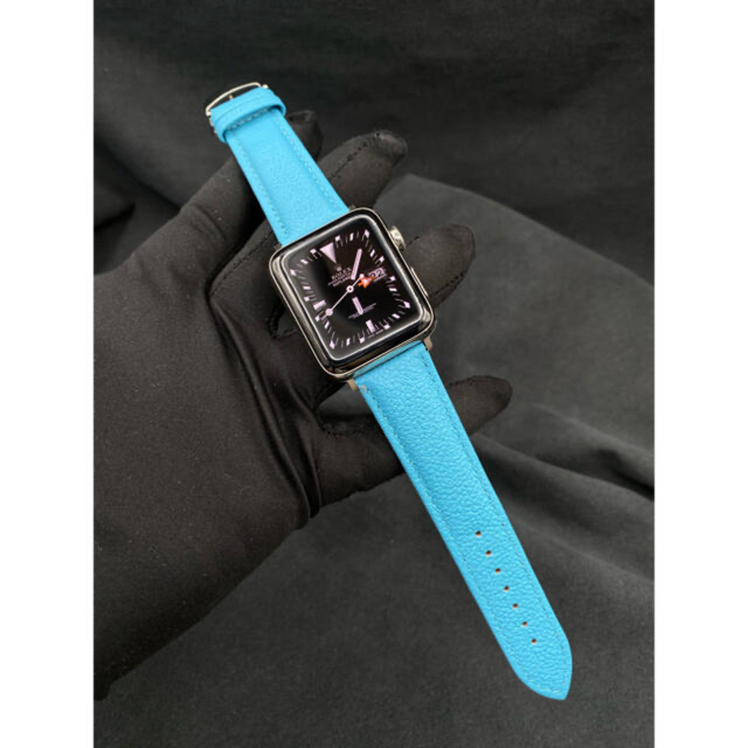 Apple Watch - ターコイズブルー アップルウォッチ用本革 Apple Watch - ターコイズブルー アップルウォッチ用本革