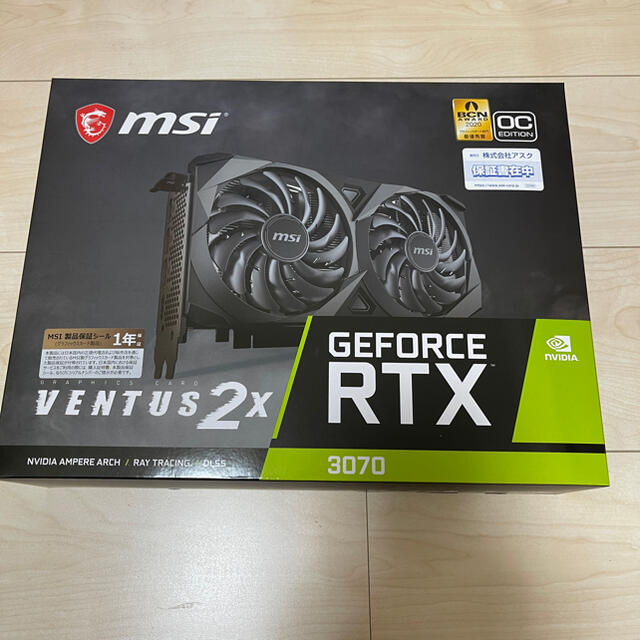 スマホ/家電/カメラMSI GeForce RTX 3070 VENTUS 2X OC VD7419