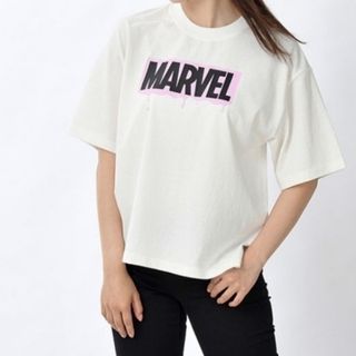 マーベル(MARVEL)の【新品】 MARVEL  ロゴTシャツ ピンク(Tシャツ(半袖/袖なし))