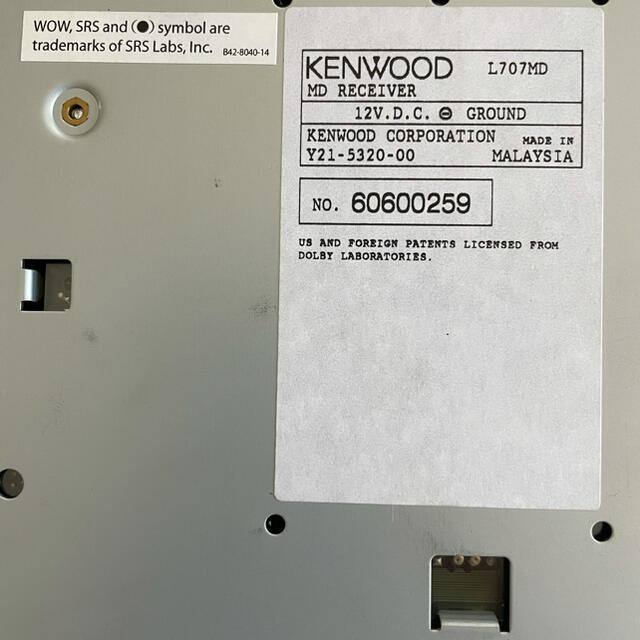 KENWOOD(ケンウッド)のL707MD MDレシーバー　ケンウッド 自動車/バイクの自動車(カーオーディオ)の商品写真