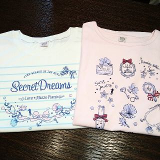 メゾピアノジュニア(mezzo piano junior)のメゾピアノ160Tシャツ2枚セット(Tシャツ/カットソー)