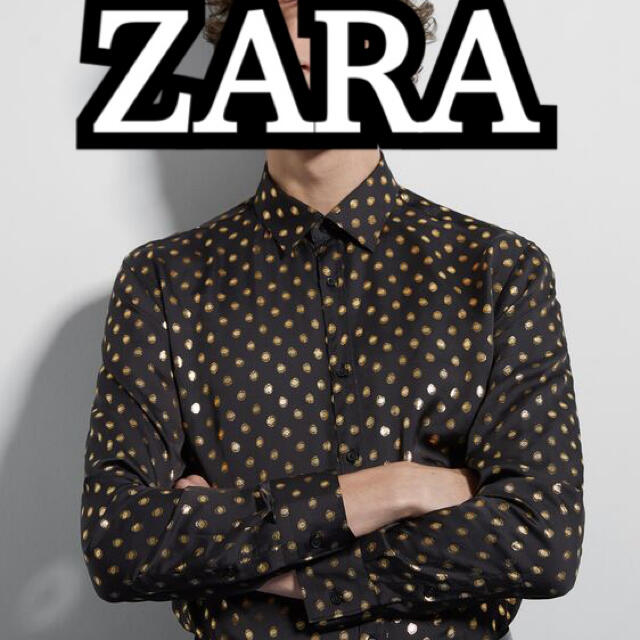 ZARA(ザラ)のZARA 新品未使用　BLACK スリムフィット　メンズシャツ メンズのトップス(シャツ)の商品写真