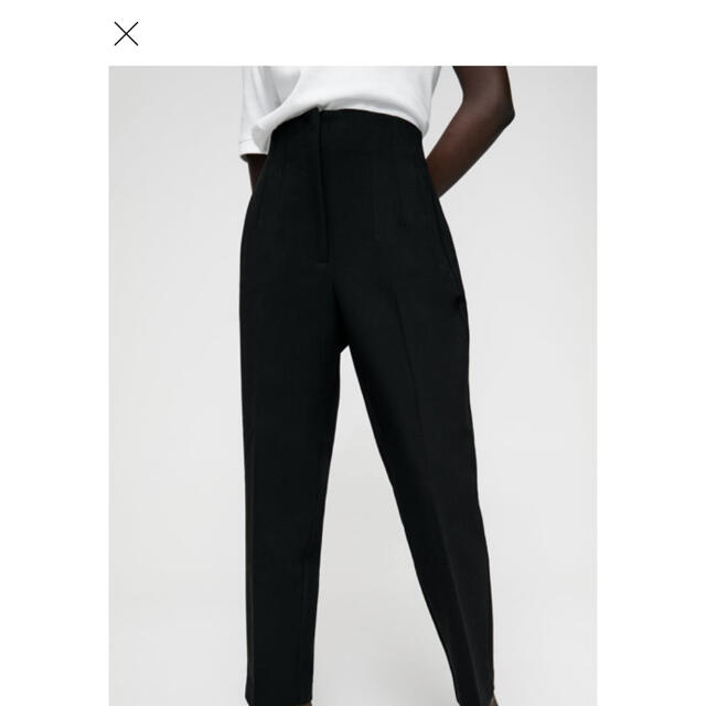 ZARA ハイウエストパンツ　xs ブラック