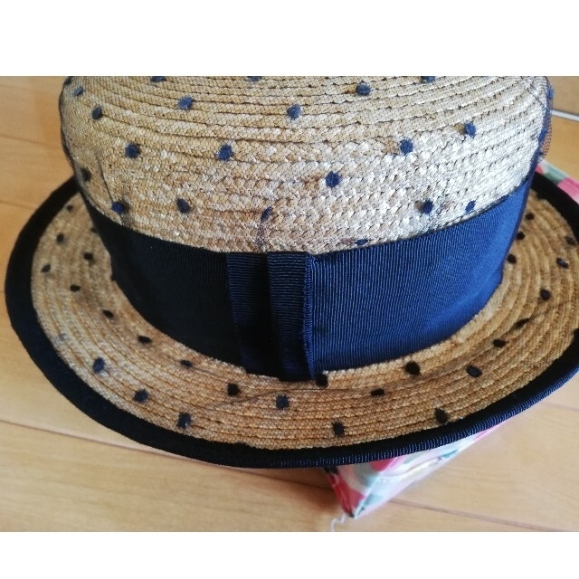 Maison de Reefur(メゾンドリーファー)のメゾンドリーファー　チュール　カンカン帽 レディースの帽子(麦わら帽子/ストローハット)の商品写真