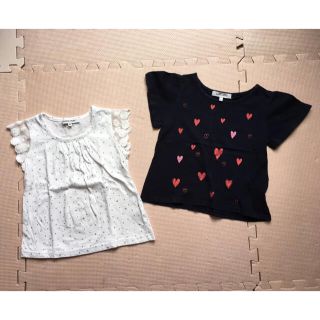 グローバルワーク(GLOBAL WORK)のレースがかわいい！ トップス Tシャツ  セット売り！90(Tシャツ/カットソー)