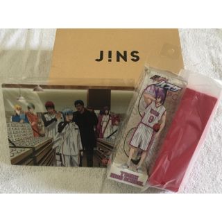 ジンズ(JINS)の黒子のバスケ 黒バス JINS コラボ PC用 メガネ 陽泉 紫原 フルセット(キャラクターグッズ)