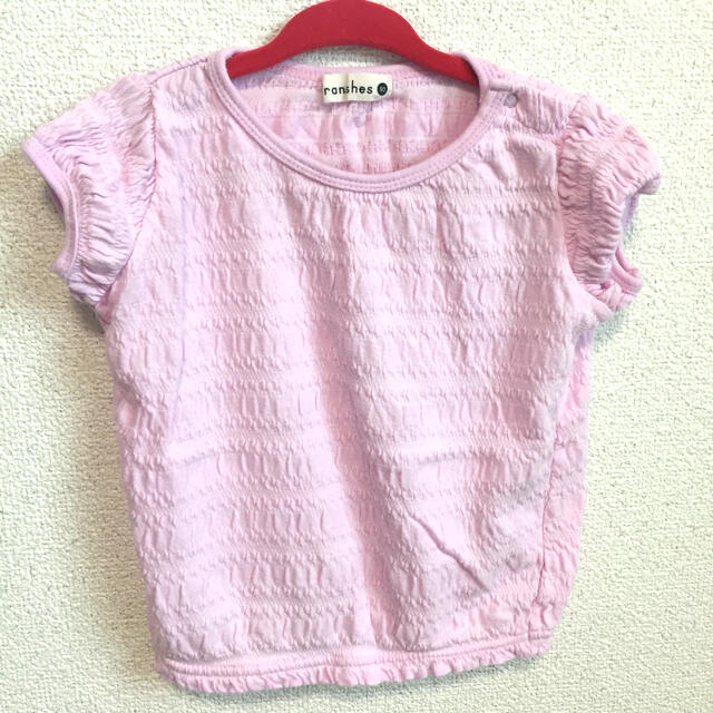 ブランシェス 女の子 ピンク 半袖 Tシャツ 90 キッズ/ベビー/マタニティのキッズ服女の子用(90cm~)(Tシャツ/カットソー)の商品写真