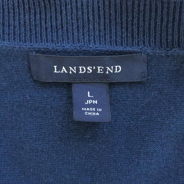 LANDS’END(ランズエンド)の【春服】❤️LANDS  END❤️ ニット カーディガン ネイビー〈L〉 レディースのトップス(カーディガン)の商品写真