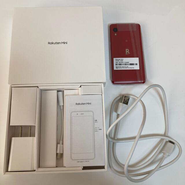 Rakuten(ラクテン)の楽天ミニ　楽天mini  赤 RED  スマホ/家電/カメラのスマートフォン/携帯電話(スマートフォン本体)の商品写真