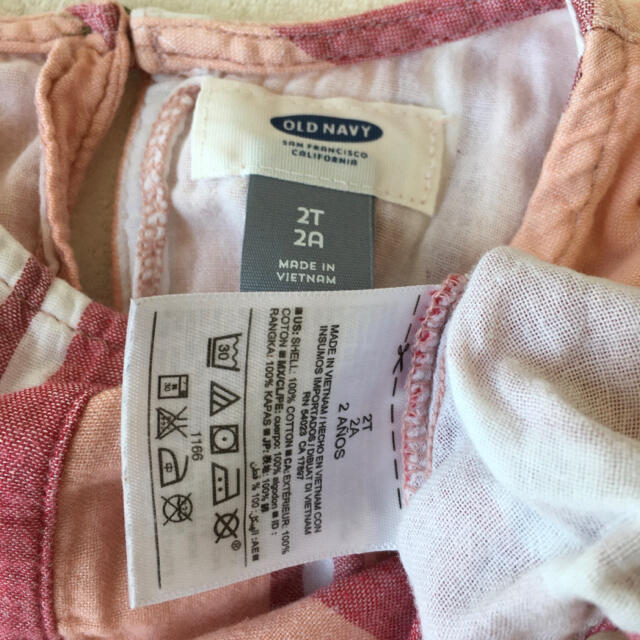 Old Navy(オールドネイビー)のオールドネイビー　ノースリーブワンピース　2T キッズ/ベビー/マタニティのキッズ服女の子用(90cm~)(ワンピース)の商品写真