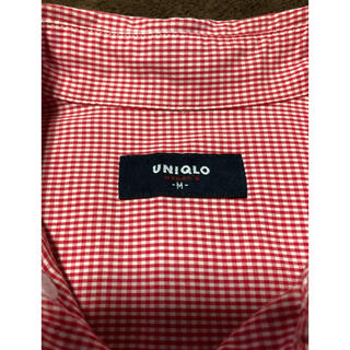 UNIQLO - ユニクロ 赤チェックシャツ 半袖 Mの通販 by けろちゃん 