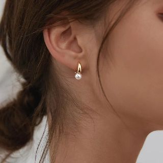 リング＆パールピアス、フープピアス、フープチヤーム(ピアス)