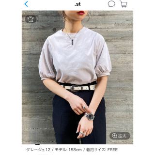 ページボーイ(PAGEBOY)のPAGEBOY ボリュームスリーブTシャツ　グレージュ(Tシャツ(長袖/七分))