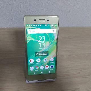 エクスペリア(Xperia)のxperia  x performance　ライムゴールド　３２GB(スマートフォン本体)