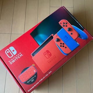ニンテンドースイッチ(Nintendo Switch)の今日のみNintendo Switch マリオ レッド×ブルー セット 美品(家庭用ゲーム機本体)