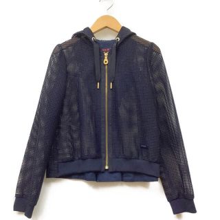 バーバリーブルーレーベル(BURBERRY BLUE LABEL)のBURBERRY BLUE LABEL メッシュパーカー ネイビー (パーカー)