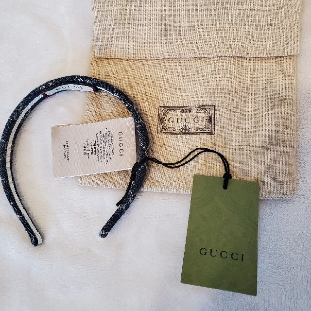 Gucci(グッチ)の新品未使用 ★ GUCCI デニムカチューシャ デニム ヘアバンド レディースのヘアアクセサリー(カチューシャ)の商品写真