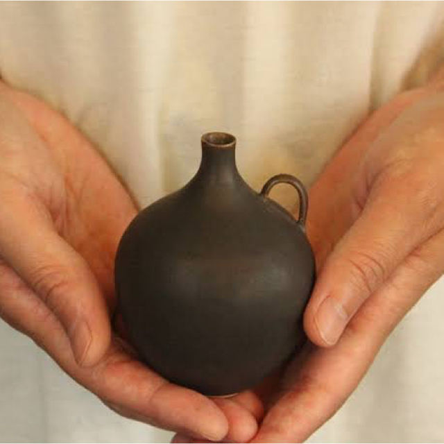 福岡彩子　花器　花瓶　slate small vase