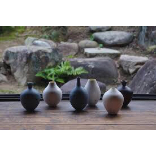 福岡彩子　花器　花瓶　slate small vase