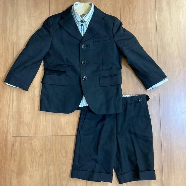 DAKS(ダックス)のMomo様　専用【DAKS Little】ブラックスーツセット　100センチ キッズ/ベビー/マタニティのキッズ服男の子用(90cm~)(ドレス/フォーマル)の商品写真